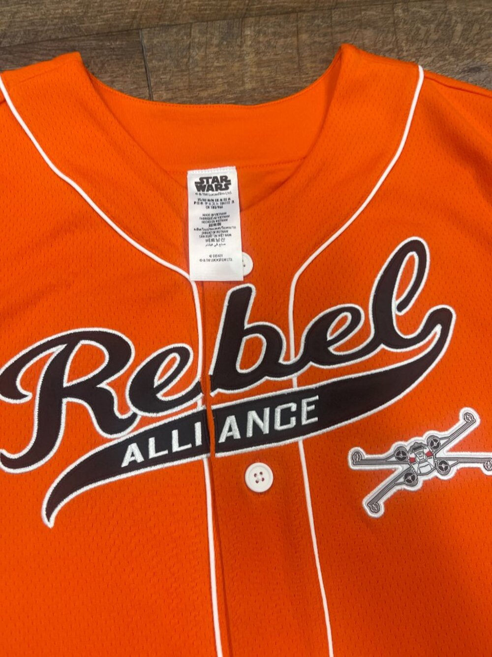 Disney Parks Star Wars Rebel Alliance Baseball Jersey Rebels 77 NWT Medium - Picture 3 of 8